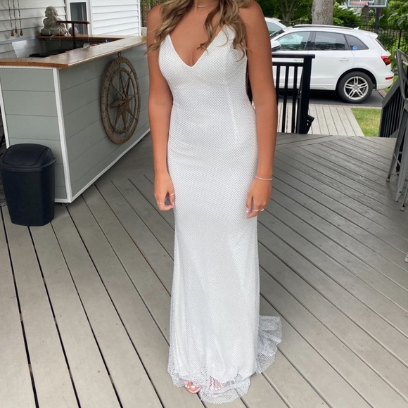 Jovani 08139 prom dress WHITE size 10! - special order very rare! No alterations - Picture 4 of 13